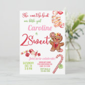 Deux gâteaux de Noël doux invitation fille. (Debout devant)