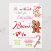 Deux gâteaux de Noël doux invitation fille. (Devant / Derrière)