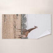 DEUX GIRAFFES (Serviette de bain)
