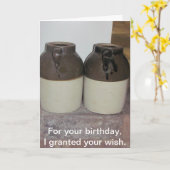 Deux grandes cruches - carte d'anniversaire de (Fleur jaune)