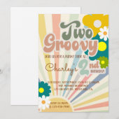 DEUX GROOVY, 2ÈME ANNIVERSAIRE, SOLEIL, Invitation (Devant / Derrière)