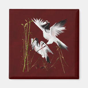 Deux grues sur aimant Burgundy3