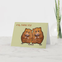 Deux hamsters : Merci de tous les deux nous