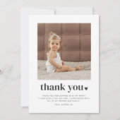 Deux Heart Square Photo 2e Anniversaire Merci  (Devant)