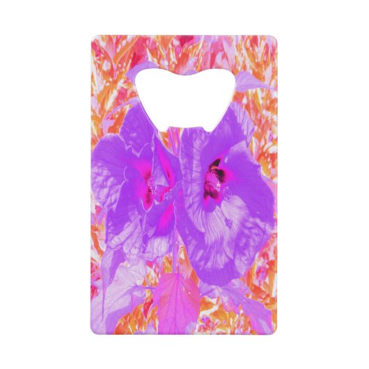Deux Hibiscus de prune violet et rose chaud sur ro (Devant)