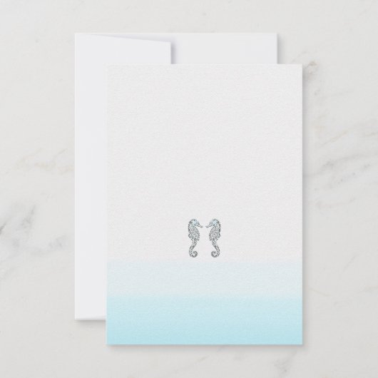 Deux hippocampes Numéro de table de mariage élégan (Dos)