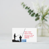 Deux hommes carte de visite de pêche (Debout devant)