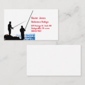 Deux hommes carte de visite de pêche (Devant / Derrière)