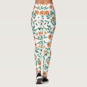Deux images de leggings floraux présentent  (Dos)