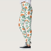 Deux images de leggings floraux présentent  (Gauche)