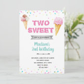 Deux invitation à la crème glacée (Debout devant)