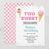 Deux invitation à la crème glacée (Devant / Derrière)