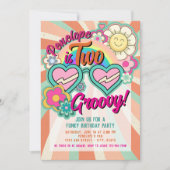 Deux Invitation d'anniversaire Groovy (Devant)
