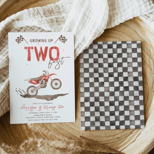 Deux Invitation d'anniversaire rapide | Deux parti