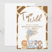 Deux Invitation d'anniversaire sauvage (Devant / Derrière)