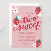 DEUX INVITATION D'ANNIVERSAIRE SUCRÉ (Devant / Derrière)