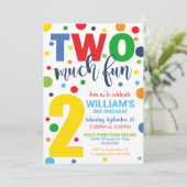 Deux Invitation d'anniversaire très amusante 2e an (Debout devant)