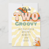 Deux Invitation De Fête D'anniversaire Groovy (Devant)