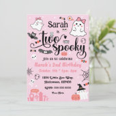 Deux Invitation Éffrayante de Fille Anniversaire (Debout devant)