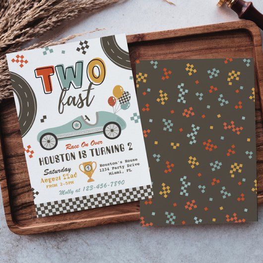 DEUX Invitation Rapide | Courses Invitation Annive