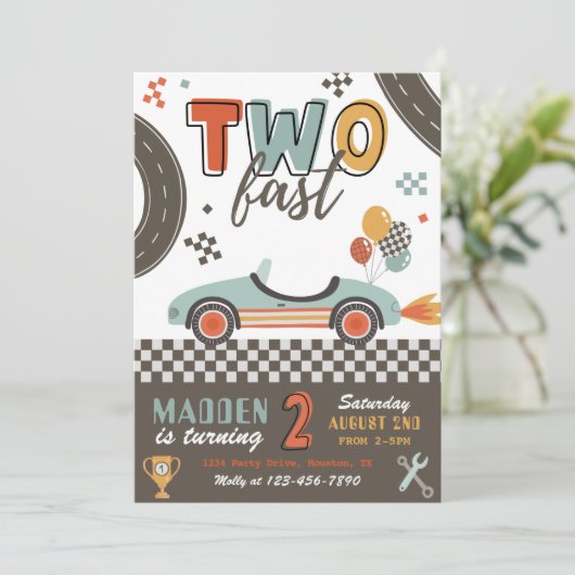 DEUX Invitation Rapide | Invitation de course (Debout devant)