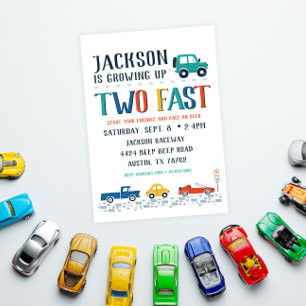 Deux Invitation Rapide pour le deuxième anniversai