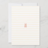 Deux Invitations D'anniversaire Douces Rayure Jaun (Dos)