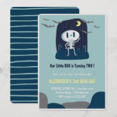deux invitations d'anniversaire effrayantes spookt (Devant / Derrière)
