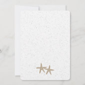 Deux invitations de mariage de plage avec étoiles (Dos)