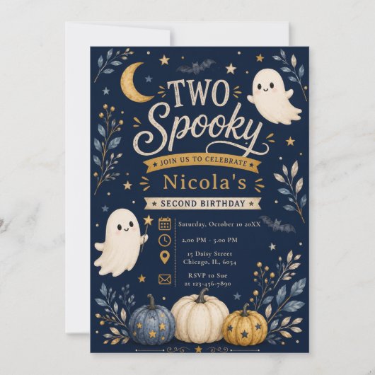 Deux invitations effrayantes (Devant)