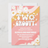 Deux invitations groovy pour un 2ème anniversaire (Devant)
