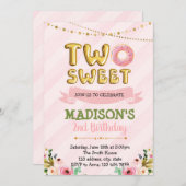 Deux invitations pour l'anniversaire de beignes (Devant / Derrière)