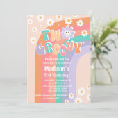 Deux invitations Super Boho Daisy 2e anniversaire (Debout devant)
