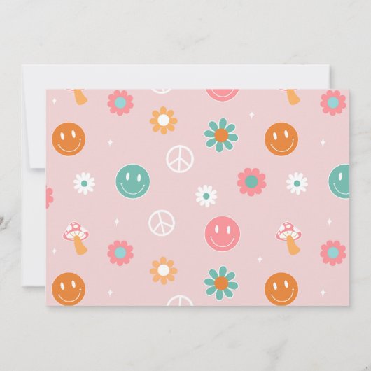 Deux invitations Super Boho Retro 2e anniversaire (Dos)