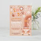 Deux invitations Super Boho Retro 2e anniversaire (Debout devant)