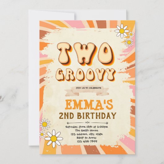 DEUX invitations super pour l'anniversaire (Devant)