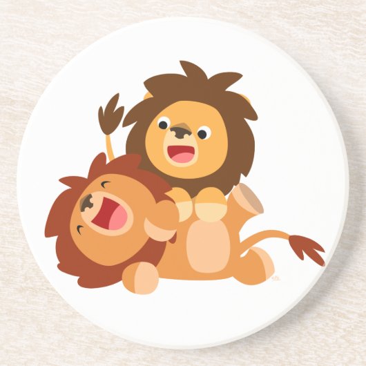 Deux Joli Dessous de verre de caricatures en jeu (Devant)