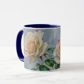 Deux jolie Mug Rose de la Coupe d'Art Flower (Devant gauche)