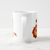Deux Jolies caricatures Lions Jumbo Mug (Dos)