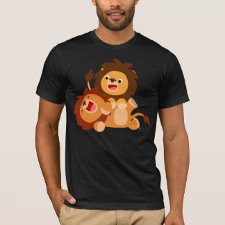 Deux Jolies T-Shirt Lions Cartoon Jouant