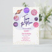 Deux la Lune 2e anniversaire Editable Invitation (Debout devant)