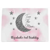 Deux La Lune 2e Anniversaire Grand Sac Cadeau (Devant)