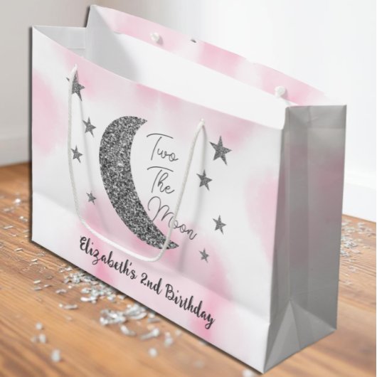 Deux La Lune 2e Anniversaire Grand Sac Cadeau