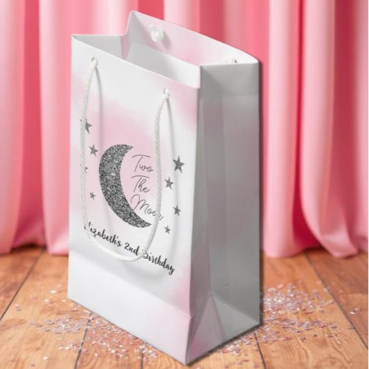 Deux La Lune 2e Anniversaire Petit Sac Cadeau