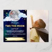 Deux La Lune 2e Carte de remerciements Foil Réel (Recto)