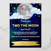 Deux La Lune 2e Carte de remerciements Foil Réel (Recto)