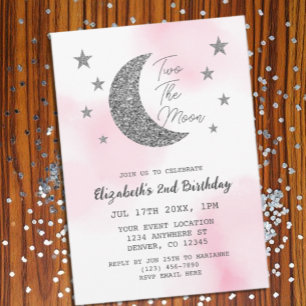 Deux La Lune 2e Invitation Anniversaire