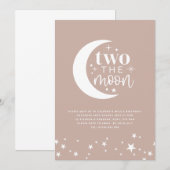 Deux La Lune Blush Invitation Anniversaire (Devant / Derrière)