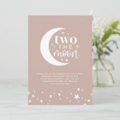 Deux La Lune Blush rose Invitation Anniversaire (Debout devant)