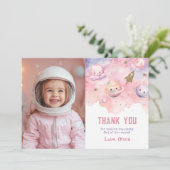 Deux la lune fille carte de remerciements photo d' (Debout devant)